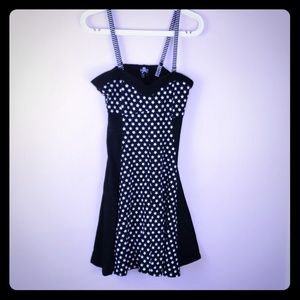 Gently worn star dress goth beetlejuice flared